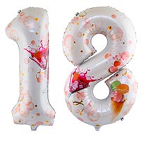Цифра "18" 101см Совершеннолетие Macaron