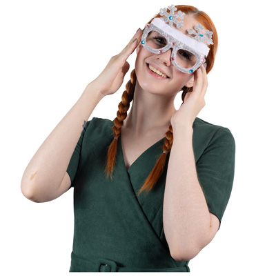 Очки Очки Снежинки блеск стразы