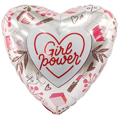 Шарики из фольги Шар Сердце 45см GIRL POWER Конфетка