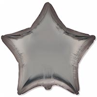 Серебряная Шар звезда 45см Сатин Steel Grey 1204-1512