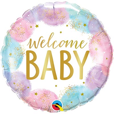 Шарики из фольги Шарик 45см WELCOME BABY Акварель