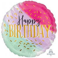 Элегантная Вечеринка Шар ДЖАМБО H. Birthday Краски акварель 1203-0693