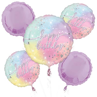 Шарики из фольги Шарик 45см Happy Birthday Сияние