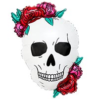 Шар фигура Череп с цветами День мертвых