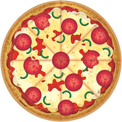Тарелки большие Пицца, 8 штук