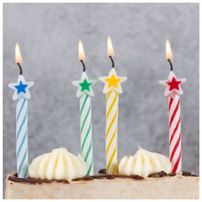 Свечи для торта Свечи для торта со звездой ассорти 8шт