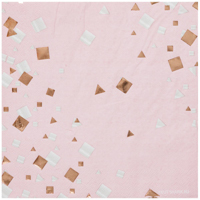 Салфетки большие Конфетти Party розовые