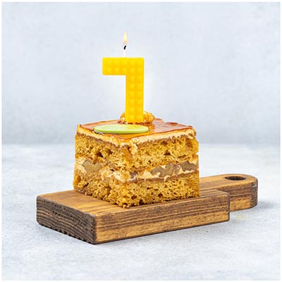 Свечи-цифры Свеча-цифра 7 Конструктор, 4,5см
