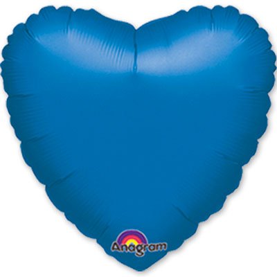Шарики из фольги Шарик 45см сердце металлик Blue