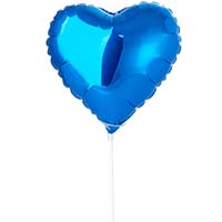 Синяя Шарик 23см сердце Blue 1204-0170