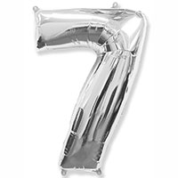  Шарик цифра "7", Silver 81см 1207-4254