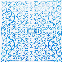 Салфетки голографические голубые, 6 шт