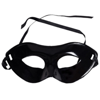 Полумаска черная пластиковая