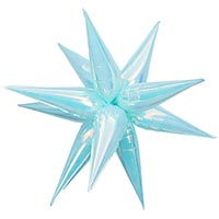 Перламутровая Шар 3D ЗВЕЗДА Составная Голубая 102см 1209-0530