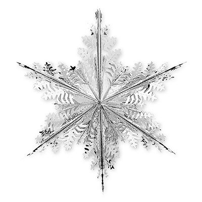 Украшение Снежинка фольгированная, 60см