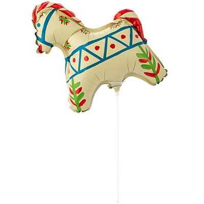 Шарики из фольги МИНИ-ФИГУРА Лошадка Русский узор