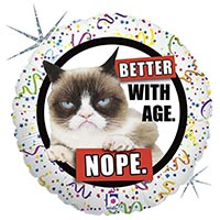 Шар 45см Better with age Grumpy Cat