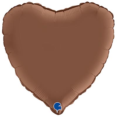 Шарики из фольги Шар 45см Сердце Шоколад Сатин