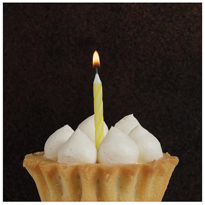 Свечи для торта Свечи Спирали с подст Желтые 6см 12шт