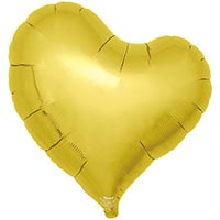 Золотая Шар Сердце изгиб 45см Metallic Gold 1204-1697