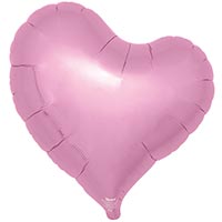 Розовая Шар Сердце изгиб 55см Metallic Pink 1204-1707