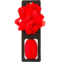 Красная Бант Звезда+Лента сатин красный 1507-1884