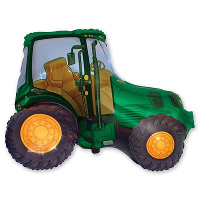 Шарики из фольги Шар фигура Трактор зеленый