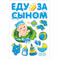 Я родился Магниты на авто ЕДУ ЗА СЫНОМ 13 штук 1501-5761