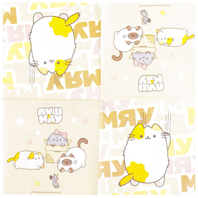 Салфетки Салфетка ПушМяу 25см 12шт