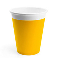 Стаканы ЭКО Жёлтые 8шт