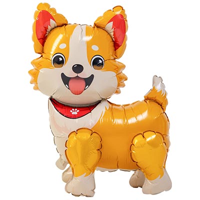 Шарики из фольги Шар фигура под воздух Собака Корги 66см