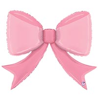 Шар фигура Бант розовый 104см