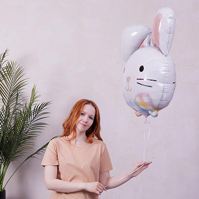Шарики из фольги Шар фигура Заяц пасхальный