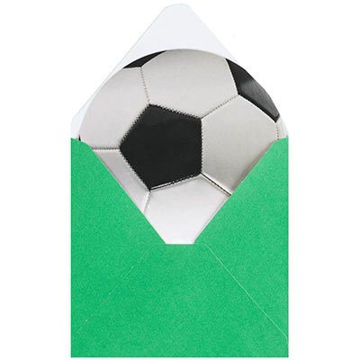 Приглашения Футбол зеленый, 6 штук