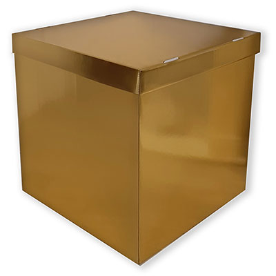 Коробка для надутых шариков золото блеск