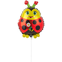 Шар мини фируга Божья коровка с цветком