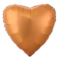 Шар 45см Сердце Карамель Сатин