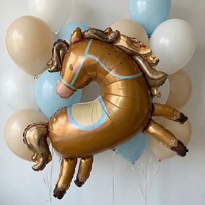 Шарики из фольги Шар фигура Лошадка 94см