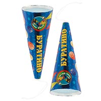 Многоцветное Ассорти Хлопушка Конус Буратино 12см 1501-7118