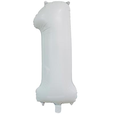 Шарики из фольги Шар цифра "1", 66см White