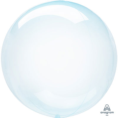 Шарики из фольги Шар BUBBLE 45см Кристалл Blue
