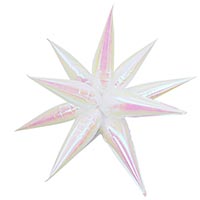 Шар 3D ЗВЕЗДА Составная Перл. Белая 64см