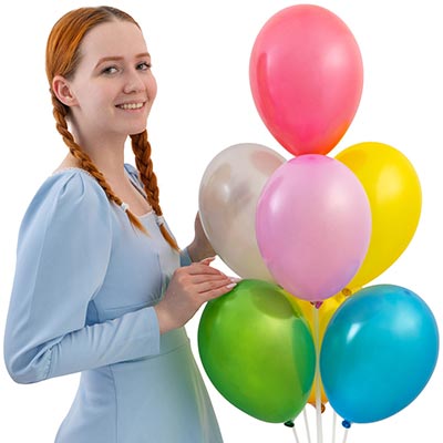 Шарики из латекса Шарик 23см, ассорти металлик