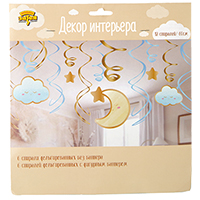 Детские Грёзы Спирали Детские Грезы голубые 60см 12шт 1501-5812