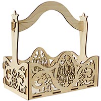  Корзина пасхальная ХВ с ручкой 21х12см 1509-2870