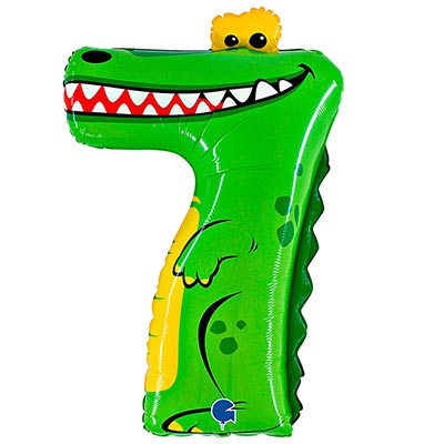 Шар цифра "7", 91см Крокодил