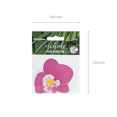 Декор бумажный Орхидея 8,5см 6шт