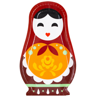 Россия, вперед! Тарелки фигурные Матрешка 23см 6шт 1502-6694