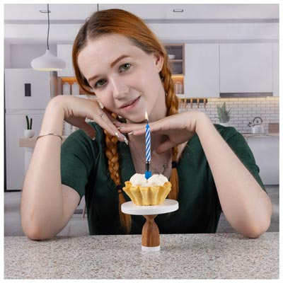 Свечи для торта Свеча музыкальная синяя