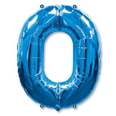 Шарики из фольги Шарик цифра "0", 101см Blue